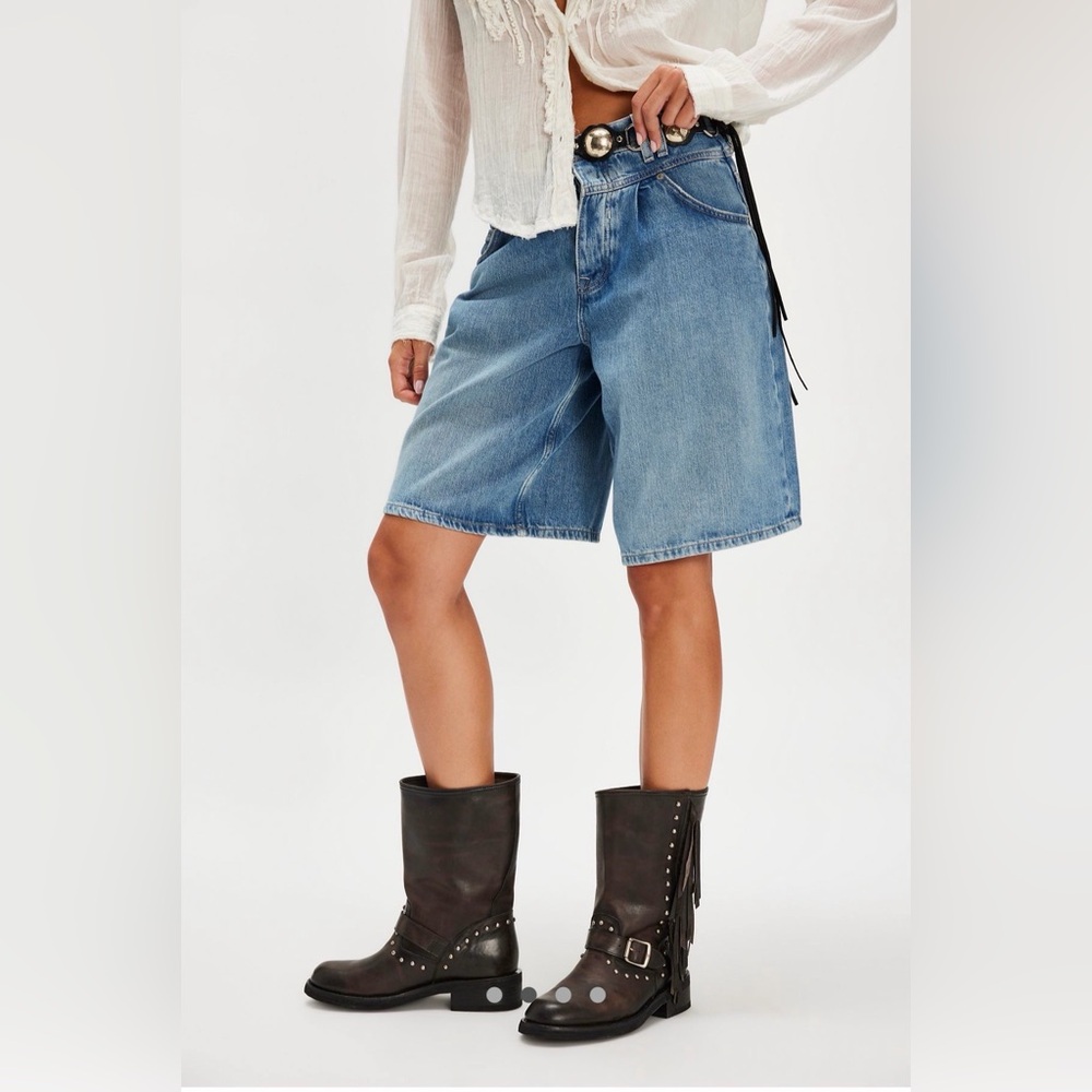 NWT FRYE Viv Engineer Boots - Studded Fringe Leather Mid-Calf SALE 1 day ONLY - Picture 5 of 12